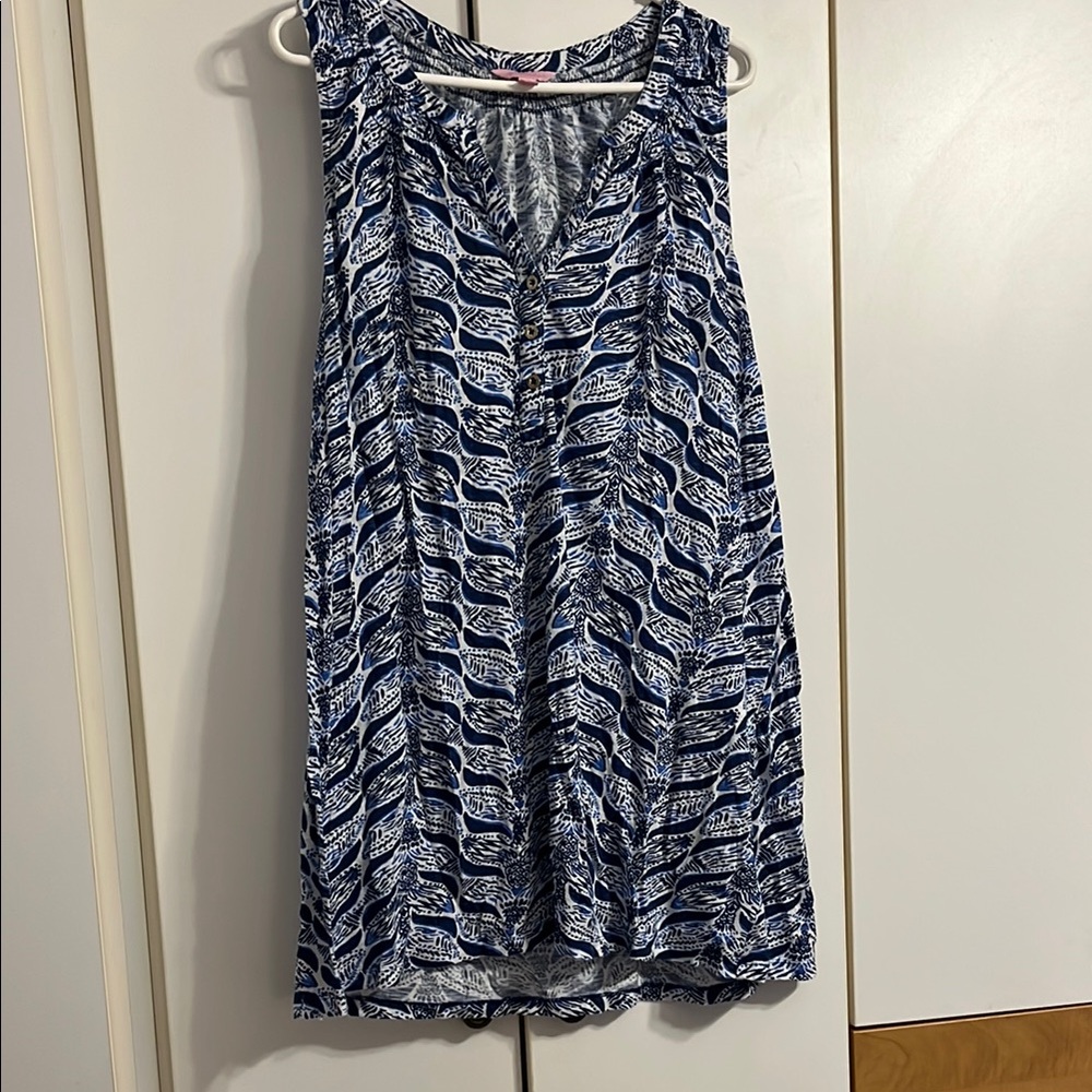 Lilly Pulitzer Blue Sleeveless Tunic Dress